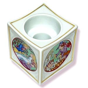 vintage hutschenreuther sleeping beauty Fairytale Story candle holder Signed